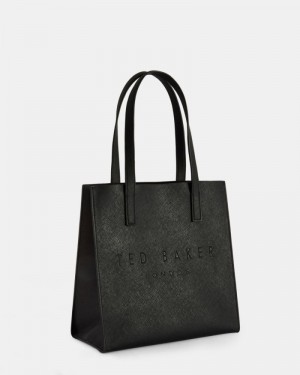Black Ted Baker Seacon Small Crosshatch Icon Bag Icon Bags & Signature Bags | PUDMOFB-30