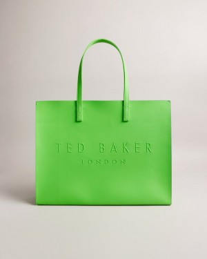Green Ted Baker Sukicon Large Icon Bag Icon Bags & Signature Bags | XQMGWCL-53